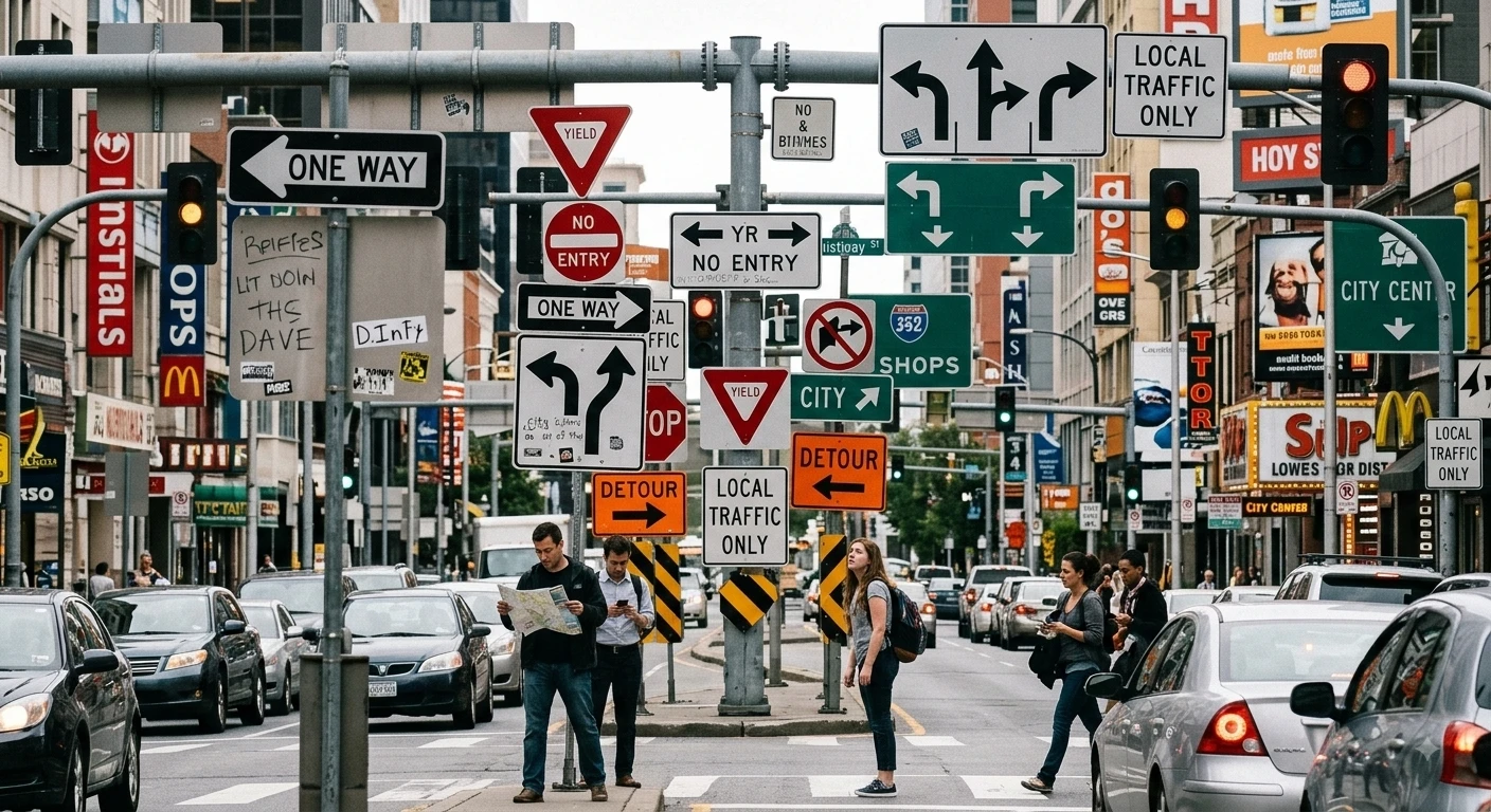 multiple signs pointing to different direction.